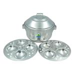 CooPany Anodised Aluminium Idly Cooker/Idly Maker/Idly Pot 8 Idlies