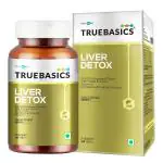 TrueBasics Liver Detox - Milk Thistle Extract (Silybin) with Dandelion & Vitamin E || Clinically Researched Ingredients|| 90 Veg Tablets