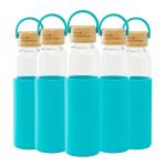 The Better Home Water bottle Round Borosilicate Glass Water Bottle - 500 ml (pack of 5)