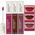 Perpaa Pink Prom, Bon Bon Brown, Timeless Mauve Liquid Matte Lipstick (Pack Of 3)