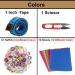 StealODeal Multicolor Foam Sheet - A4 Size Sheets With Tapes Scissor And Inch Tape