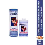 Asoka-C Sandalwood Talcum Powder Prime - Combo Pack (300 & 70) Gms