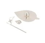 Osasbazaar Silver Pan Supari Dhwaj Flag Jhanda Nariyal Coconut Combo for Puja Pooja and Temple - 97%-99% Pure BIS Hallmarked