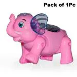 HARIDUN Bump and Go Elephant Toy Clever Elephant Battery Operated Walking Funny Elephant Toy for Kids with Light and Sound Toy (Pack of 1, Multicolor)