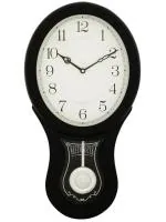 Chronikle Black Wood Vertical Musical Home Full Figure Pendulum Musical Wall Clock With Sweep Movement