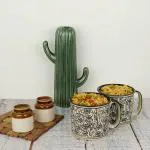 Caffeine Black Ceramic Maggie Mug, 500 Ml (Set Of 2)