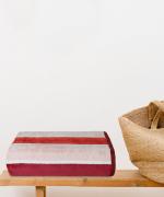 TRIDENT Bath Towel, Cabana Stripe Towel, 500 GSM, 100% Cotton Coral Paradise