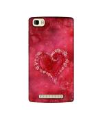 Casotec Heart Design Printed Silicon Soft TPU Back Case Cover for Panasonic P75