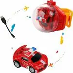 VikriDA Mini Police Remote Control Car Watch Toys, 2.4 GHz Cute Wrist Racing Car Watch Remote