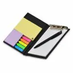 COI Desk Organizer, Notepad Memo Holder with Colorful Sticky Notes Set Gift with Pen (White)