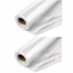 SATYAM KRAFT 2 pcs Clear Wraping Roll Paper for Gift packing, Cake, Chocolate, Bouquet, Flower, DIY Craft Making Material, Basket packing - (20 Meter Length)