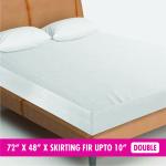 Premium Waterproof Mattress Antibacterial Protector|Bed Cover DOUBLE Size(72x48 inch,White)
