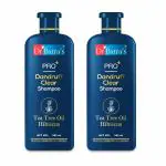 Dr Batra's PRO+ Dandruff Clear Shampoo. With Tea Tree Oil, Hibiscus, Ginger, Wintergreen, Thuja Extracts - 350 ml (Pack of 2)