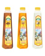 Poorvigam Wooden Cold Pressed Oil 1 LTR Combo| Coconut| Groundnut| Sesame (Til) Oil| Pack of 3