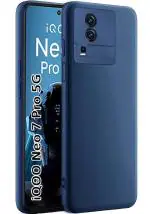 Ramola Traders Liquid Silicone iQOO Neo 7 Pro 5G Case Cover | Microfiber Inside | 360 Degree Camera Protection Bump Back Case Cover for iQOO Neo 7 Pro 5G (Blue)
