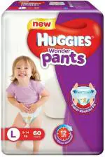 Huggies Wonder Pants Baby Diapers Large 60 Pieces.