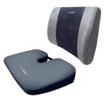 Accusure Combo Of Orthopedic Lower Backrest Cushion And Pu Foam Coccyx Cushion