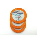 CRAFT WAFT CLOUDED HOBBIES 1/4 INCH Thin Satin Ribbons 3 Reel 30 MTRS Pack DIY Craft Decor Ribbon (Orange)