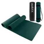 Yogarise Anti-Skid Yoga Mat with Carry Bag & Strap For Home Gym & Outdoor Workout, Water-Resistant, Soft, Easy to Fold (6mm) (Army Green)