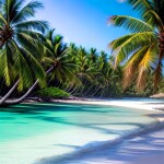 Love Creation 12x18 Size poster print for creative wall art- palm-trees-in-paradise-print-9390(Non Sticker)