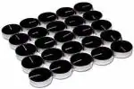 MAHASU Black Unscented Tea Light Candles, Smokeless Paraffin Tea Candles for Home, Pool, Shabbat, Weddings & Emergency