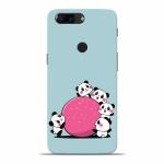Covers Gap OnePlus 5T Cute Panda Polycarbonate Mobile Phone Hard Back Cover Case Stylish Designer 3D Printed For Girls And Boys 20 x 15 x 5 cm