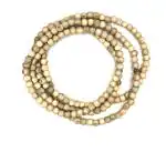 C B J Original Tulsi Kanthi Mala with Tulsi gol beeds kanthi 2 rounds -Iskon Tulsi-Wooden Mala-Krishna Mala-Tulasi Spiritual Mala Iskon-tulsi locket- gol dana