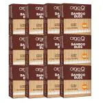 Orgaq Organicky Natural Bamboo Ear Buds 80 Steam / 160 Swab (Pack of 12)