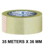 VCR Self Adhesive Transparent Cello Tape - 35 Meters in Length - 36mm / 1.5