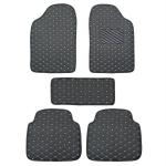 Autofurnish Black Faux Leather Car Foot Mats For Hyundai I20 Elite