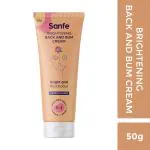 Sanfe Brightening Back and Bum Cream 50g - for uneven, dark and patchy bum and back - Natural Peony, Licorice and Lemon extracts with Vitamin E