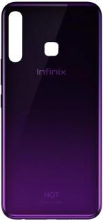 PURPLESAVVY Cosmic Purple Plastic Side Volume And Power Buttons Back Panel For Infinix Hot 8