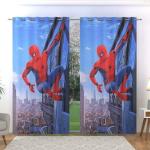 Dc Decastle Spider Man Digital printed 152 cm (5 ft) Polyester Room Darkening Window Curtain (Pack Of 2) (Cartoon, Blue AND RED)