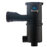 Rainy FL - 250 Self-Cleaning + Dual Intensity Rainwater Harvesting Filter Suitable for Area Upto 2700 Square Feet+ Black (Installation Kit)