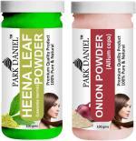 Park Daniel Pure And Natural Henna Leaf Powder And Onion Powder, 100 Ml Each (Combo Of 2) |Hair Care|Dandruff Control hair Powder|Healthy Strong Hair Mask