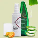 VOYD Vitamin C Face Serum & Aloe Vera Gel | Hyaluronic Acid Serum | Brightening & Hydrating Skincare Duo | Natural Glow & Moisturizing Formula | For All Skin Types | Free From Sulfate & Silicones | Pack of 2 (100ml & 120g)