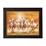 Hawai Seven Horse Wall Hanging Wooden Frame for Home Décor SFDI442_BLKFRM