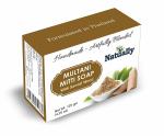 Natually Multani Mitti Handmade Soap Enriched With Sandalwood For Bright Skin And Face wash | Quantity - 125g (Pack of 1) | Hand Made Soap For Girls