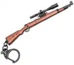 Blue Aura Counta Brown Metal Kar98K With 8X Scope - - 12 Cm - Pubg Key Chain
