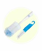 Mee Mee Easy Grip Thick Bristles Bottle and Nipple Cleaning Brush for Regular & Wide Neck Bottles (Pack of 2, Blue)