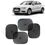Kingsway Car Curtain Sticky Sun Shade Universal Use for Audi A3, 2019 Onwards Model, Color : Black, Mesh, Pack of 4 Piece Car Sun Shades Blinds Cover
