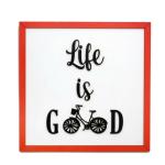 Chalk My Theme Life is Good Motivational Quote 3D Laser Cut Letters Luxurious Wooden Frame Wall Art for Home Decor | Gift for Mom, Dad, Sister, and Friends, Birthday, and Anniversary