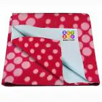 BeyBee Pink Polka Dots Printed Waterproof Baby Bed Protector 70 cm x 100 cm
