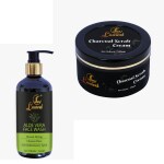 Laurvel Aloevera Facewash 250ml& Charcoal Scrub Cream 100gm