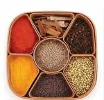 PLIZZO KITCHENWARE Plastic Square 7 Sections Multipurpose Masala Rangoli Dabba Box Set, Spice Box Set