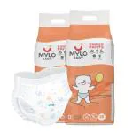 Mylo Baby Diaper Pants X-Large (XL) Size 12-17 kgs with Aloe Vera Lotion (56 count) Leak Proof | Lightweight | Rash Free | Breathable | 12 Hours Protection | ADL Technology