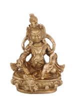 Arihant Craft Ethnic Decor God Kuber Idol Handcrafted Showpiece - 10.5 cm (Brass, Gold)