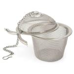 BREAZBELL 1 PCS Stainless Steel Mesh Tea Ball with Chain Tea Infuser Strainers Interval Diffuser Infuser Filters for Loose Leaf Tea, Herbal, Spices, Seasonings, Drain, Rinse, Coffee, Rice