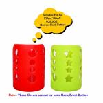 The Little Lookers Baby Feeding Bottle Silicone Warmer Cover/Sleeve Holder/Insulated Protection for Newborns/Infants/Babies (Red & Green, 120 Ml)