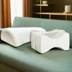 Sleepsia Knee Pillow & Half Moon Pillow Set: Ultimate Comfort/ Pain Relief Combo